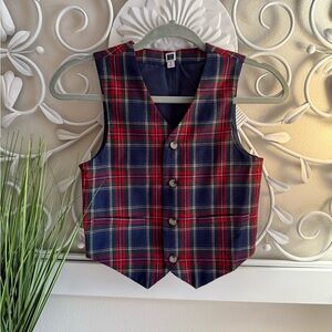 Janie and Jack Plaid Tartan Vest (Big Boys 8)